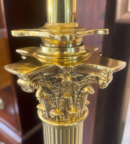 OUTSTANDING VICTORIAN CONVERTED TELESCOPIC OIL STANDARD LAMP - ADDITIONAL PHOTO 5