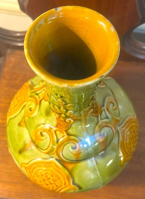 RARE WORTLEY POTTERY LEEDS BULBOUS VASE - ADDITIONAL PHOTO 2