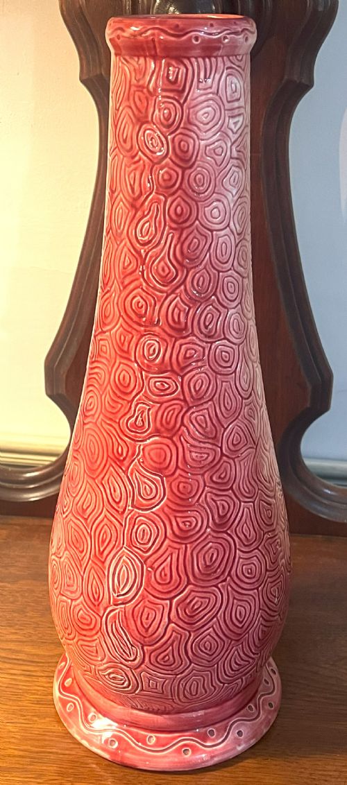 large burmantofts pottery faience vase - CATEGORY: ANTIQUE VASES - DATED 1890