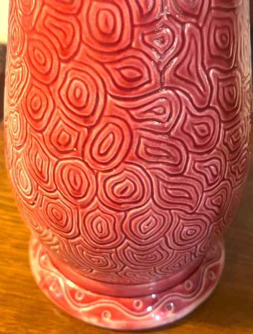 LARGE BURMANTOFTS POTTERY FAIENCE VASE - ADDITIONAL PHOTO 1