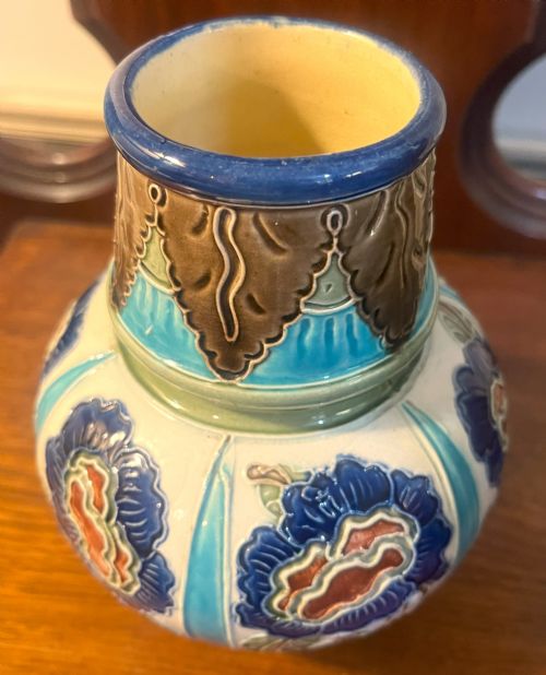 RARE BURMANTOFTS SQUAT VASE - ADDITIONAL PHOTO 1