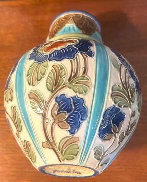 RARE BURMANTOFTS SQUAT VASE - ADDITIONAL PHOTO 2