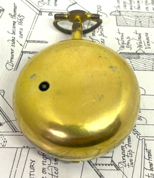 JAMES SCHOFIELD 18TH CENTURY SILVER CASED VERGE POCKET WATCH 1761 - ADDITIONAL PHOTO 4