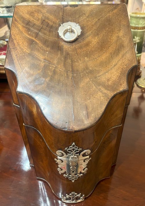 georgian knife box with silver mounts - CATEGORY: ANTIQUE BOXES - DATED 1800
