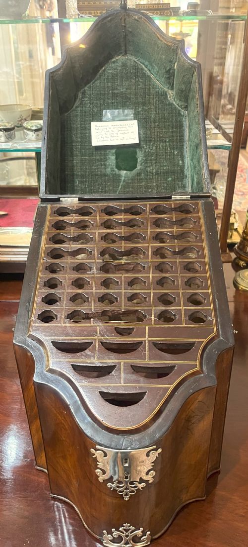 GEORGIAN KNIFE BOX WITH SILVER MOUNTS - ADDITIONAL PHOTO 5