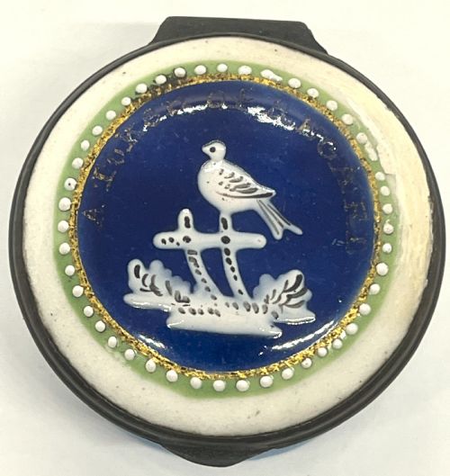 GEORGE III SOUTH STAFFORDSHIRE ENAMEL PATCH BOX - ADDITIONAL PHOTO 1