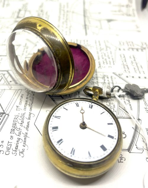 JAMES SCHOFIELD 18TH CENTURY SILVER CASED VERGE POCKET WATCH 1761 - ADDITIONAL PHOTO 3