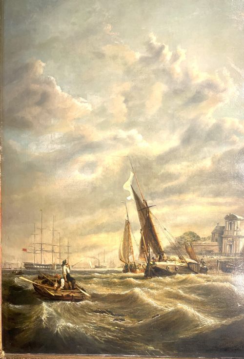 LARGE WILLIAM CALCOTT KNELL OIL ON CANVAS - ADDITIONAL PHOTO 1