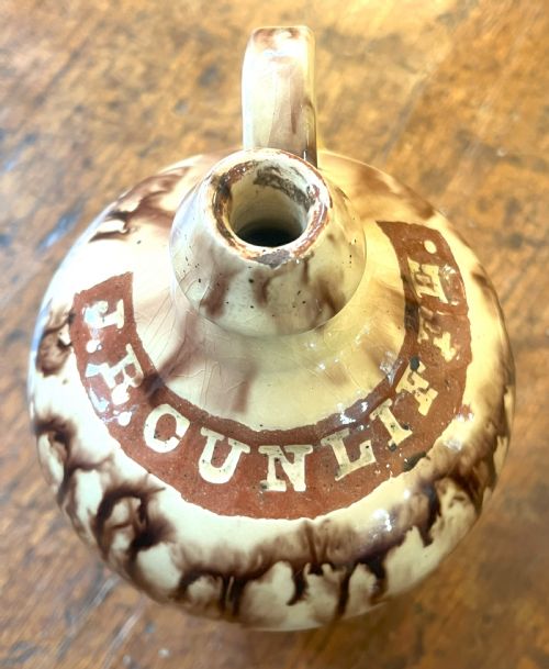 GEORGE III HALIFAX RED EARTHENWARE FLAGON - ADDITIONAL PHOTO 2