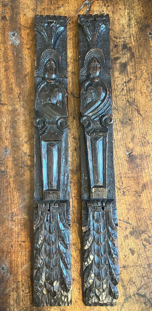 pair of fine 17th century oak terms - CATEGORY: ANTIQUE MISCELLANEOUS - DATED BEFORE 1700