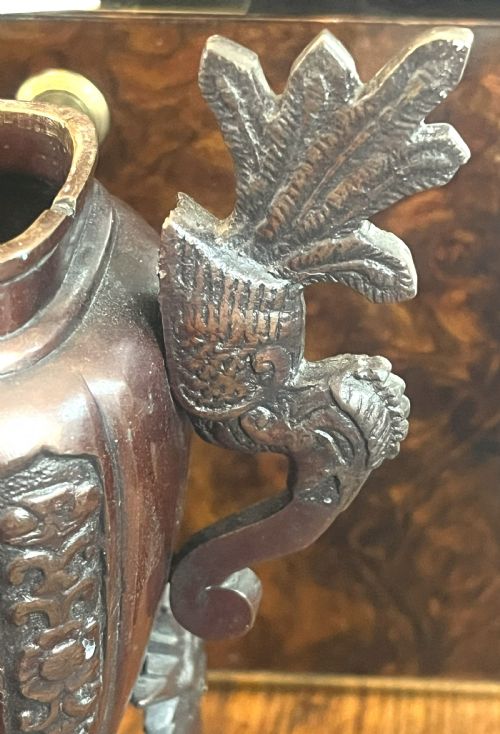 JAPANESE BRONZE INCENSE BURNER - ADDITIONAL PHOTO 2