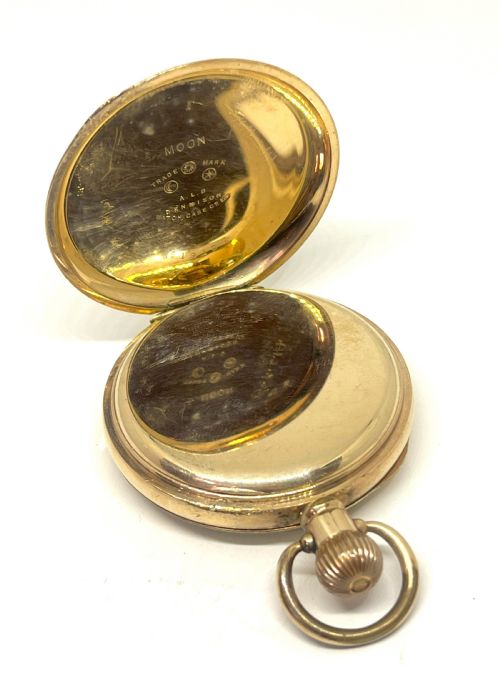 GOLD PLATED OPEN FACED POCKET WATCH - ADDITIONAL PHOTO 3