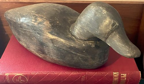 hand painted wooden decoy duck - CATEGORY: ANTIQUE MISCELLANEOUS - DATED 1900