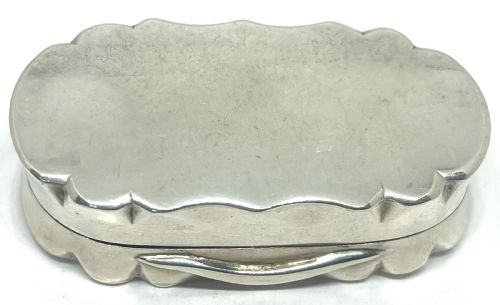 FINE QUALITY CHESTER SILVER SNUFF BOX - ADDITIONAL PHOTO 3