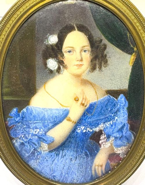 FRENCH 19TH CENTURY PORTRAIT MINIATURE - ADDITIONAL PHOTO 2