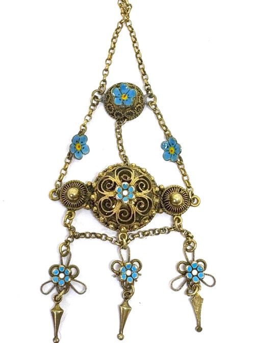 MARIUS HAMMER SILVER ENAMEL PENDANT NECKLACE - ADDITIONAL PHOTO 1
