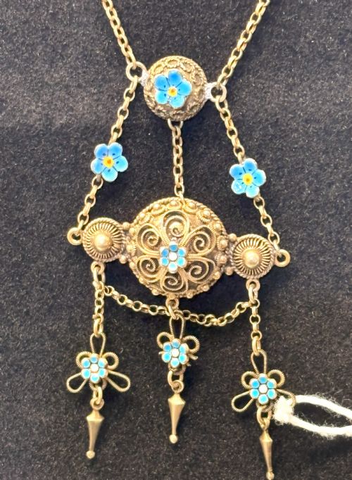 MARIUS HAMMER SILVER ENAMEL PENDANT NECKLACE - ADDITIONAL PHOTO 3