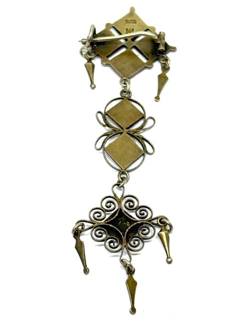 MARIUS HAMMER SILVER GILT ENAMEL PENDANT BROOCH - ADDITIONAL PHOTO 3