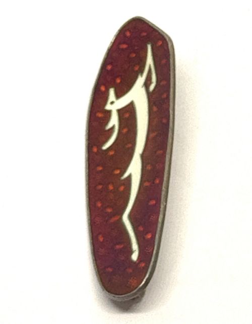 OF HJORTDAHL NORWEGIAN SILVER ENAMEL LEAPING DEER BROOCH - ADDITIONAL PHOTO 1