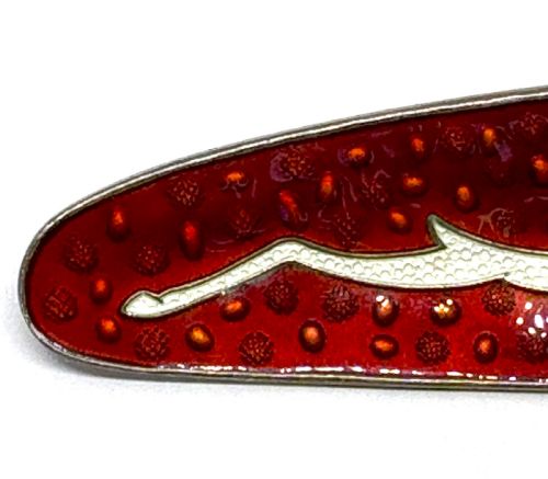OF HJORTDAHL NORWEGIAN SILVER ENAMEL LEAPING DEER BROOCH - ADDITIONAL PHOTO 4