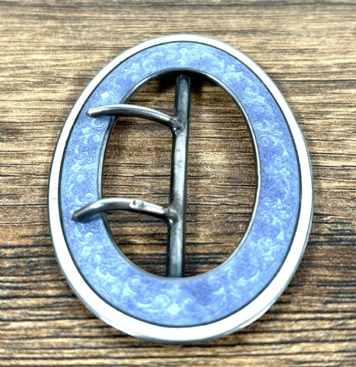 FINE SILVER ENAMEL BUCKLE - ADDITIONAL PHOTO 3