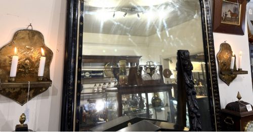 PAIR GEORGIAN BRASS CANDLE WALL SCONCES - ADDITIONAL PHOTO 7