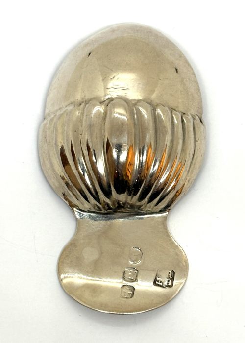 GEORGIAN SILVER ACORN CADDY SPOON - ADDITIONAL PHOTO 2