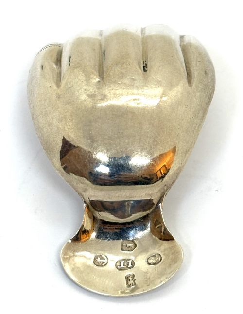 GEORGIAN SILVER CADDY SPOON AS A HAND - ADDITIONAL PHOTO 1
