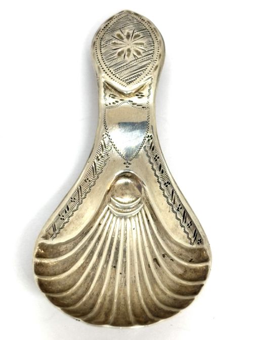 georgian silver caddy spoon 1799 - CATEGORY: ANTIQUE SILVER - DATED 1800