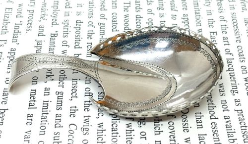 georgian silver hoof shaped caddy spoon - CATEGORY: ANTIQUE SILVER - DATED 1800