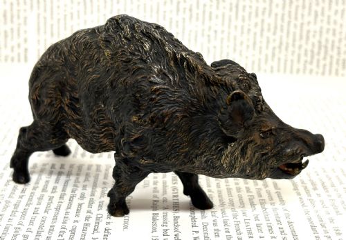 AUSTRIAN COLD PAINTED WILD BOAR - ADDITIONAL PHOTO 1