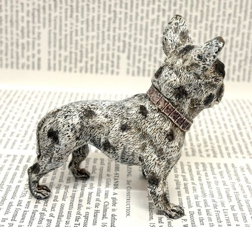 FRANZ XAVER BERGMANN COLD PAINTED BRONZE FRENCH BULLDOG - ADDITIONAL PHOTO 1