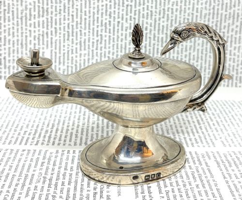 super quality silver swan table cigar lighter - CATEGORY: ANTIQUE SILVER - DATED 1890