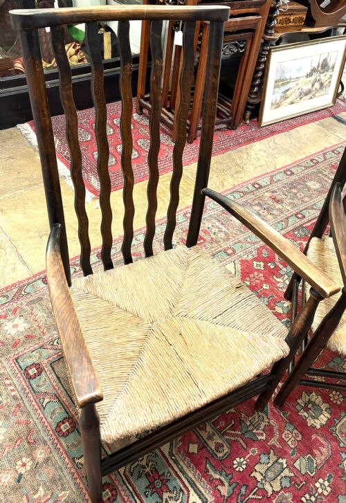 LIBERTY CO WILLIAM MORRIS DESIGNED FIRESIDE ARM CHAIRS - ADDITIONAL PHOTO 2