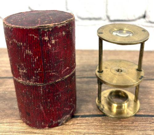 GEORGE III WITHERING TYPE TRAVELLING BOTANICAL MICROSCOPE