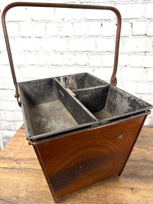 VICTORIAN COUNTRY HOUSE MAID'S TOLEWARE KITCHEN BUCKET - ADDITIONAL PHOTO 1