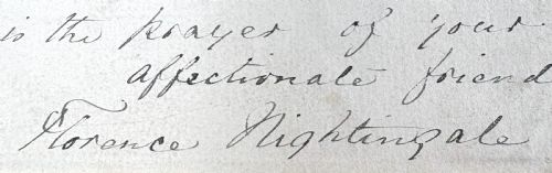 RARE SIGNED LETTER BY FLORENCE NIGHTINGALE - ADDITIONAL PHOTO 1