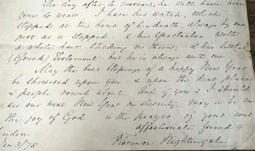 RARE SIGNED LETTER BY FLORENCE NIGHTINGALE - ADDITIONAL PHOTO 6