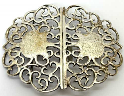 SILVER BELT BUCKLE - ADDITIONAL PHOTO 1