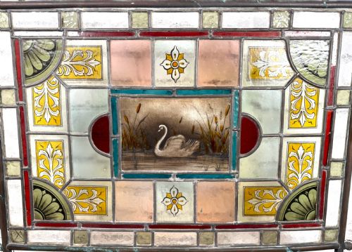 VICTORIAN STAINED GLASS FIREGUARD - ADDITIONAL PHOTO 1