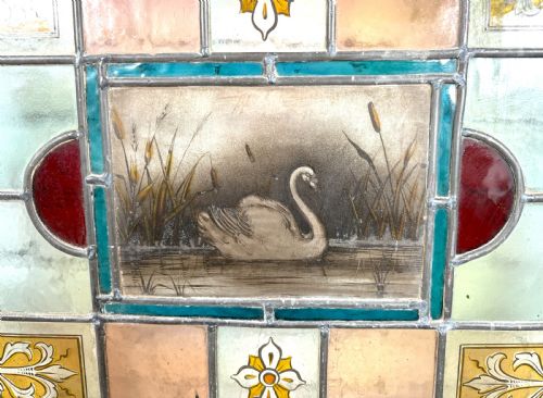 VICTORIAN STAINED GLASS FIREGUARD - ADDITIONAL PHOTO 4