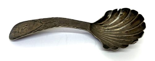 NEWCASTLE SILVER CADDY SPOON C1790