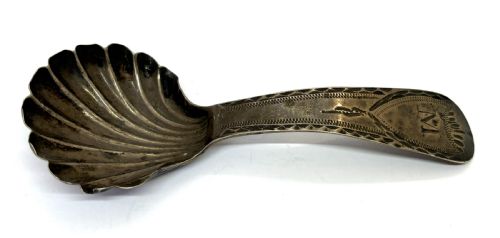 NEWCASTLE SILVER CADDY SPOON C1790 - ADDITIONAL PHOTO 1