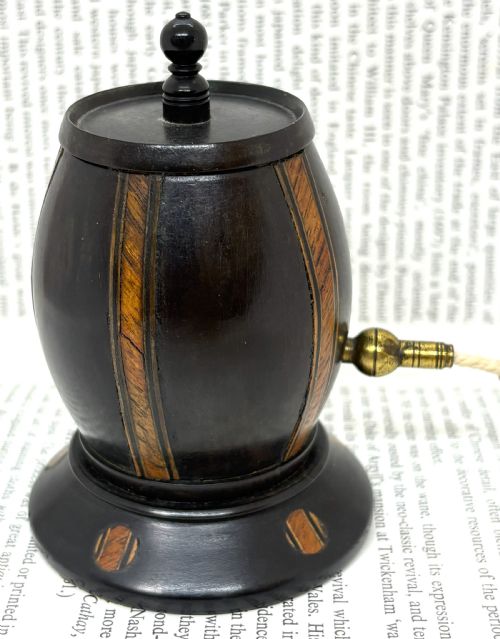 VICTORIAN LIGNUM VITAE STRING BARREL - ADDITIONAL PHOTO 2