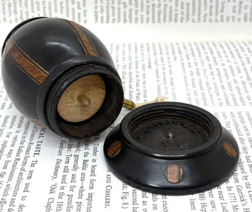 VICTORIAN LIGNUM VITAE STRING BARREL - ADDITIONAL PHOTO 3