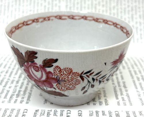 GEORGE III LOWESTOFT TEA BOWL - ADDITIONAL PHOTO 1