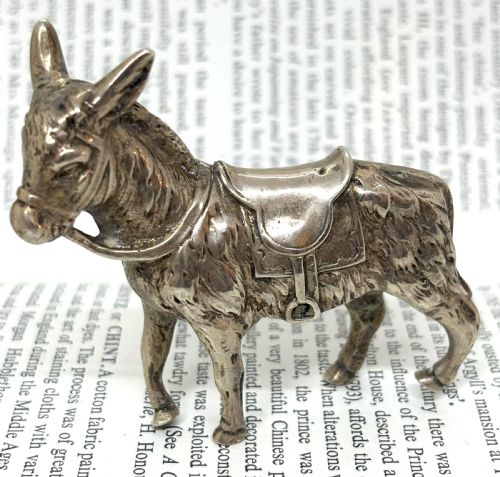 chester silver edwardian donkey - CATEGORY: ANTIQUE SILVER - DATED 1900