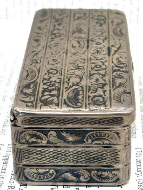 19THC RUSSIAN SILVER NIELLO TABLE SNUFF BOX - ADDITIONAL PHOTO 5