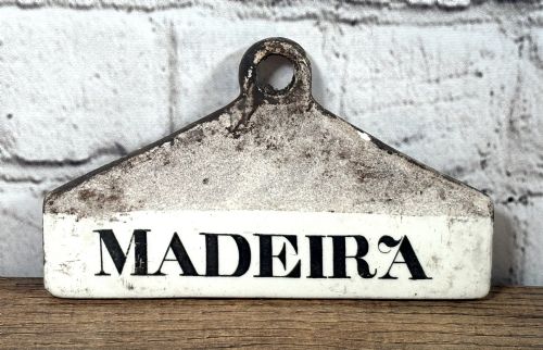 19th Century Pottery Wine Bin Label