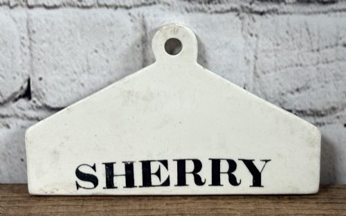 19th Century Pottery Wine Bin Label